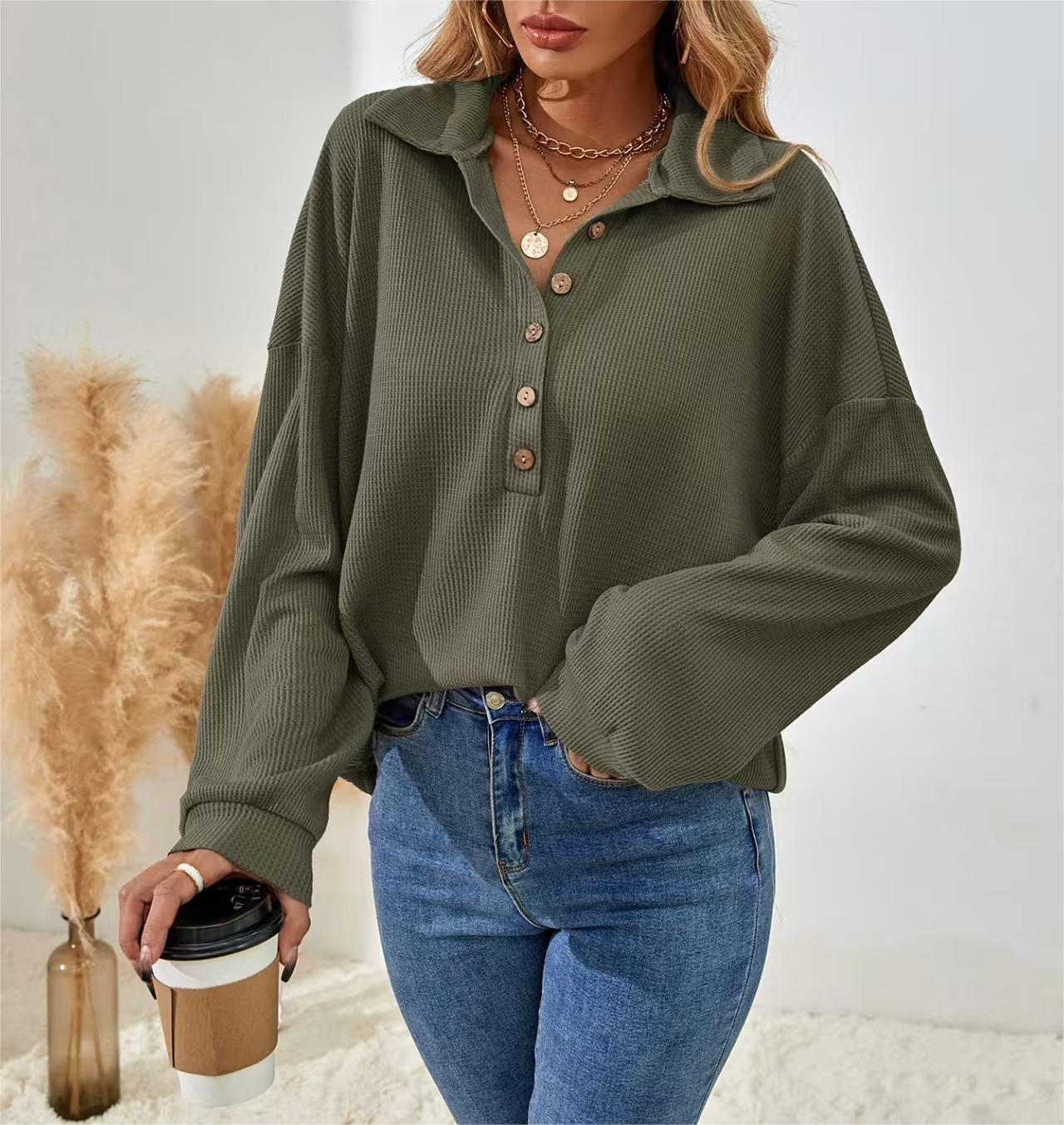 Style Stand Collar Sunken Stripe Leopard Sweaters
