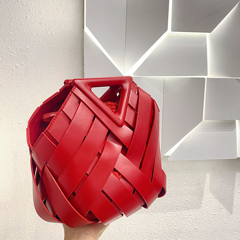 Women's Basket Woven Hollowed Fashion Portable Bags