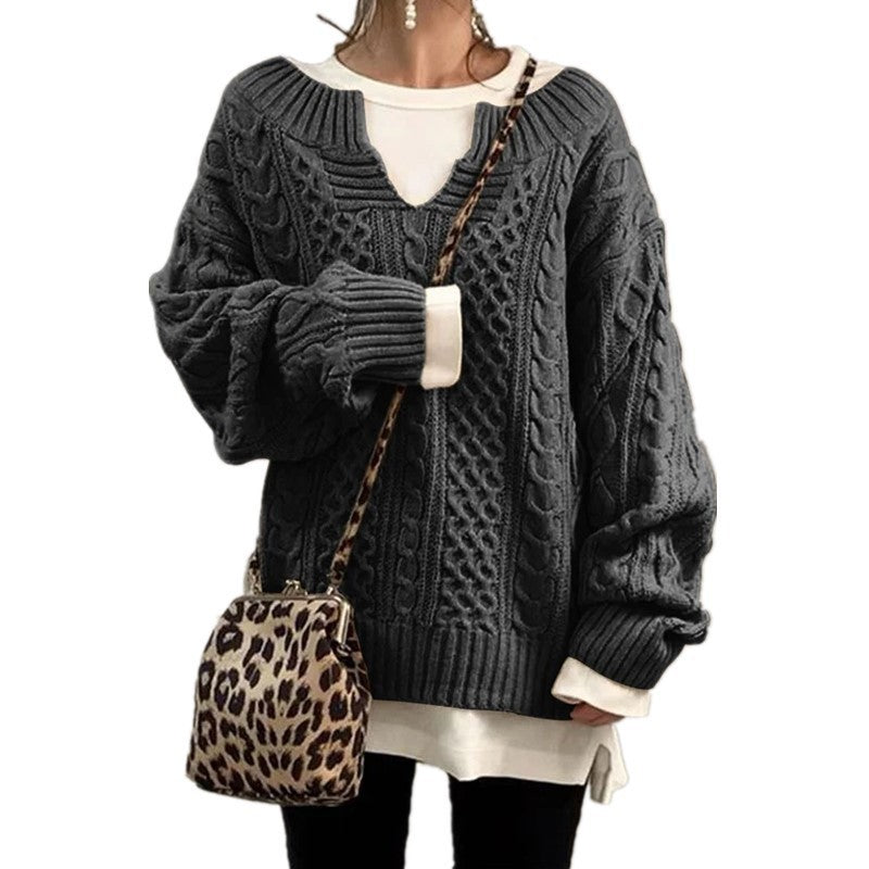 Trendy Innovative Popular Hemp Pattern Casual Sweaters