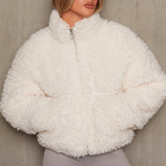 Women's Winter Plush Lamb Wool For Jackets