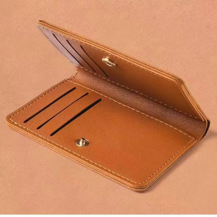 Women's Lightweight Document Mini Clamp Unisex Credit Ladies Wallets