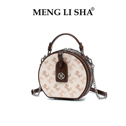 Women's Round Fashionable Simple Hand-held Cake Crossbody Bags