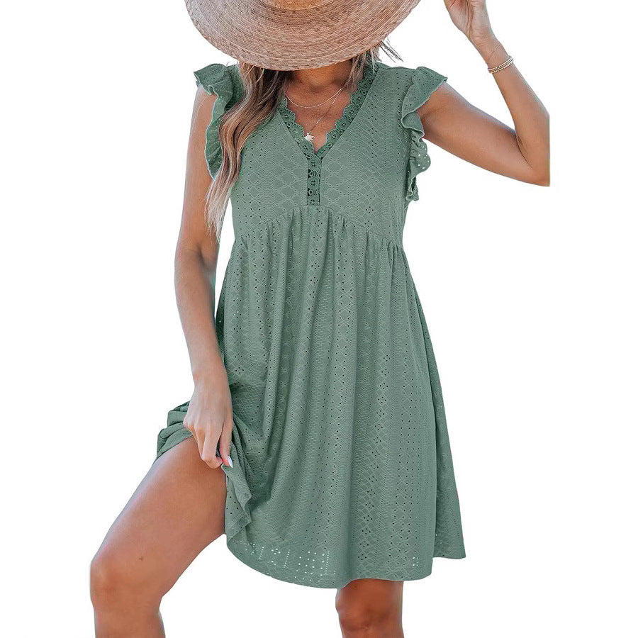 Fashion Women's Spring Lace Cutout Sleeve Clothing
