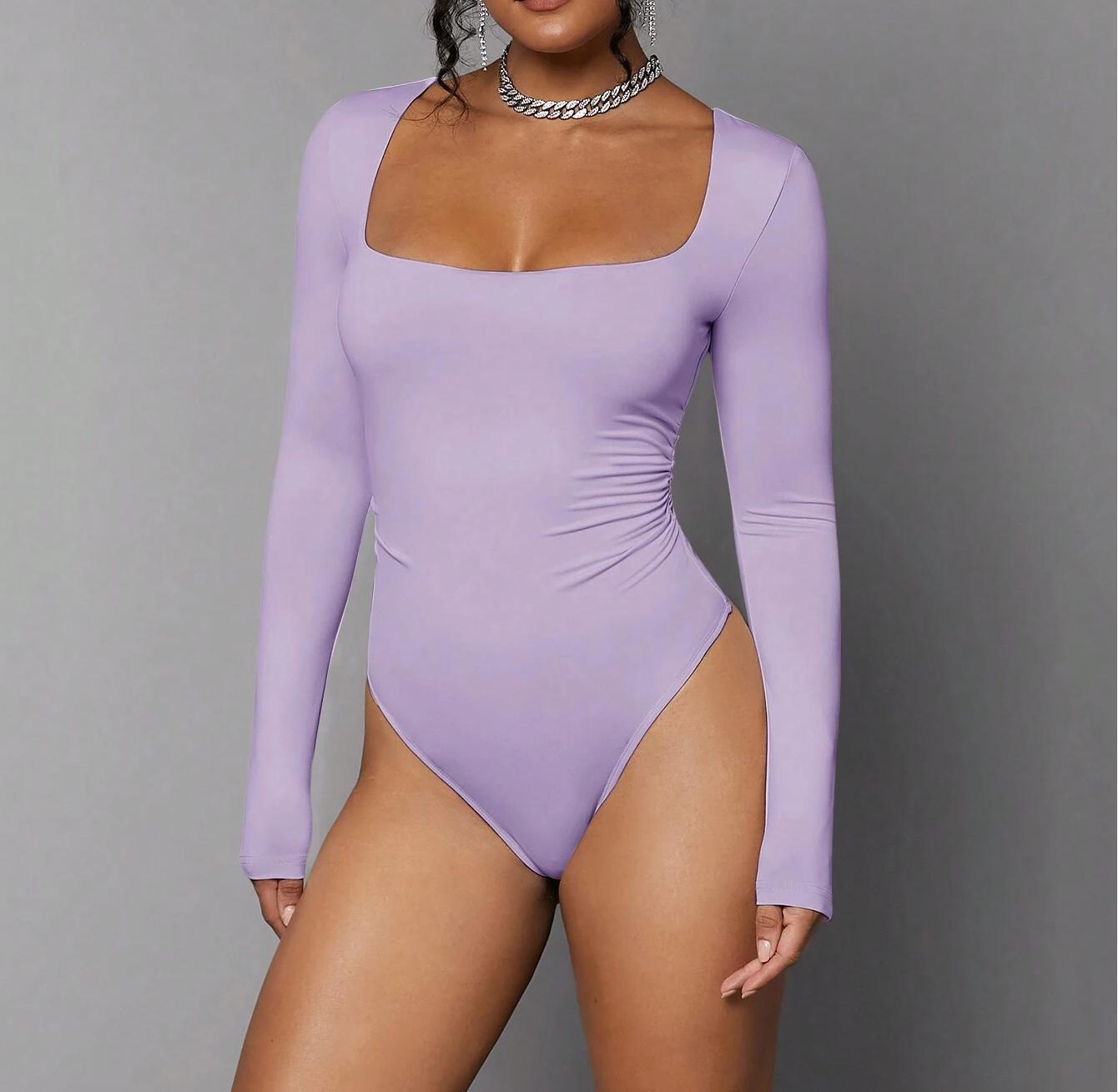 Women's Sexy Base Shirt Tight Long Sleeve Jumpsuits