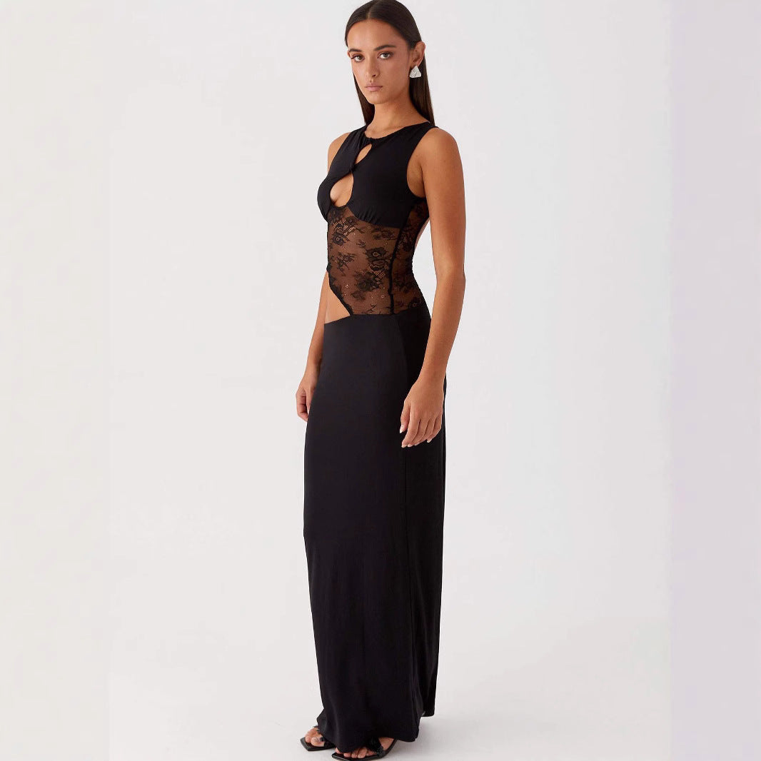 Women's Summer Wear Sexy Backless Sling Sheath Dress