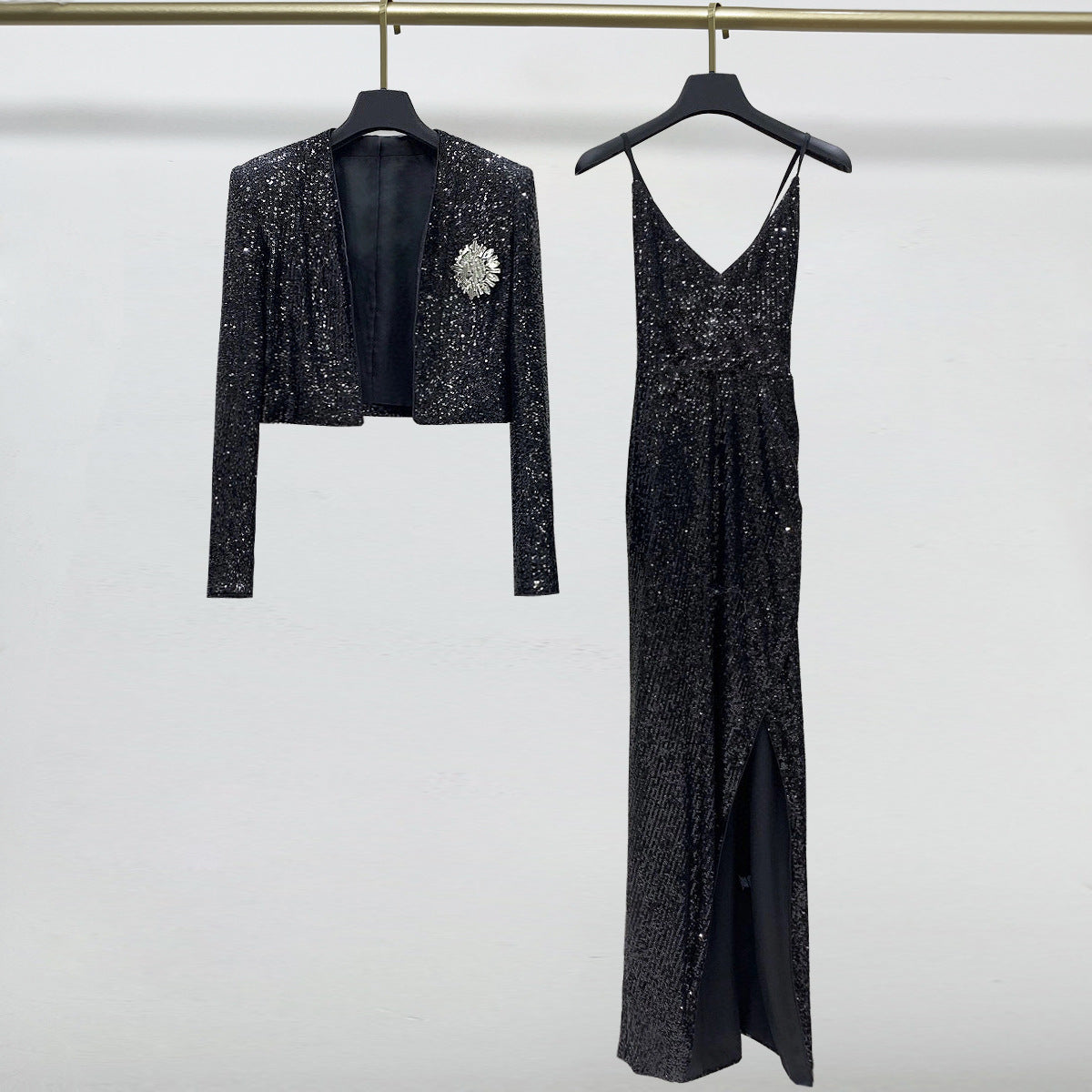 Wind Sequins Badge Quality Tup Suspender Dresses