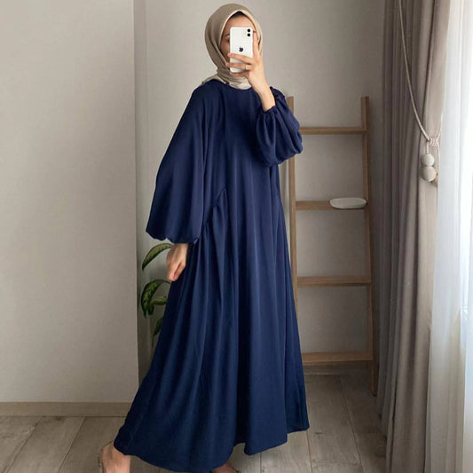 Women's Muslim Wear Solid Color Elegant Fashion Loose Dresses