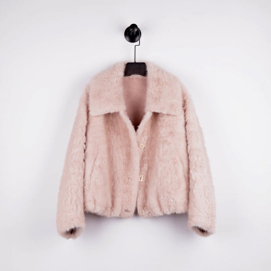 Women's Korean Style Fashion Large Lapel Fur Coats