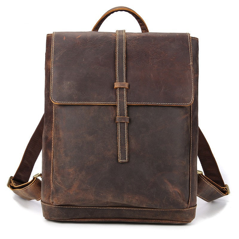 Women's & Men's & Crazy Horse Leather Retro Backpacks
