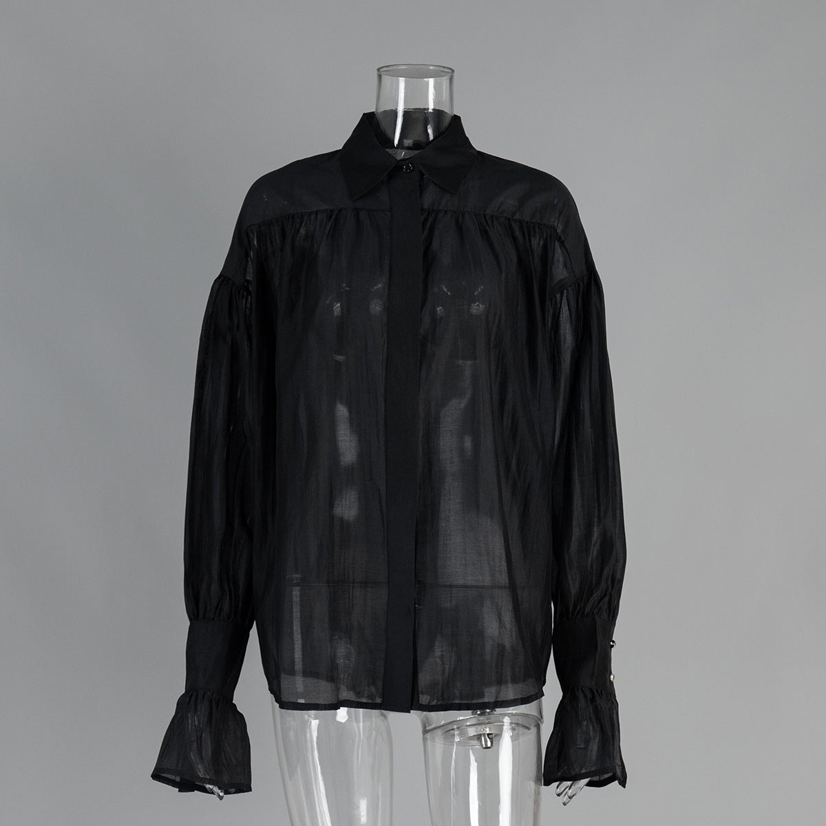 Women's Style Satin Light Shirt High Sense Blouses