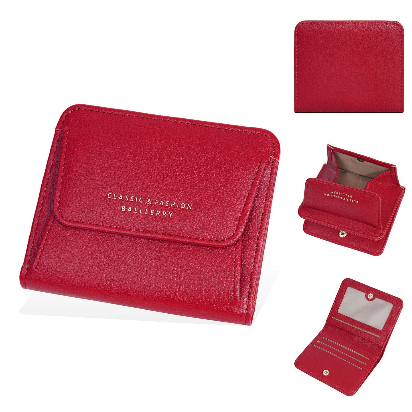 Women's Solid Color Multiple Slots Style Fashion Ladies Wallets