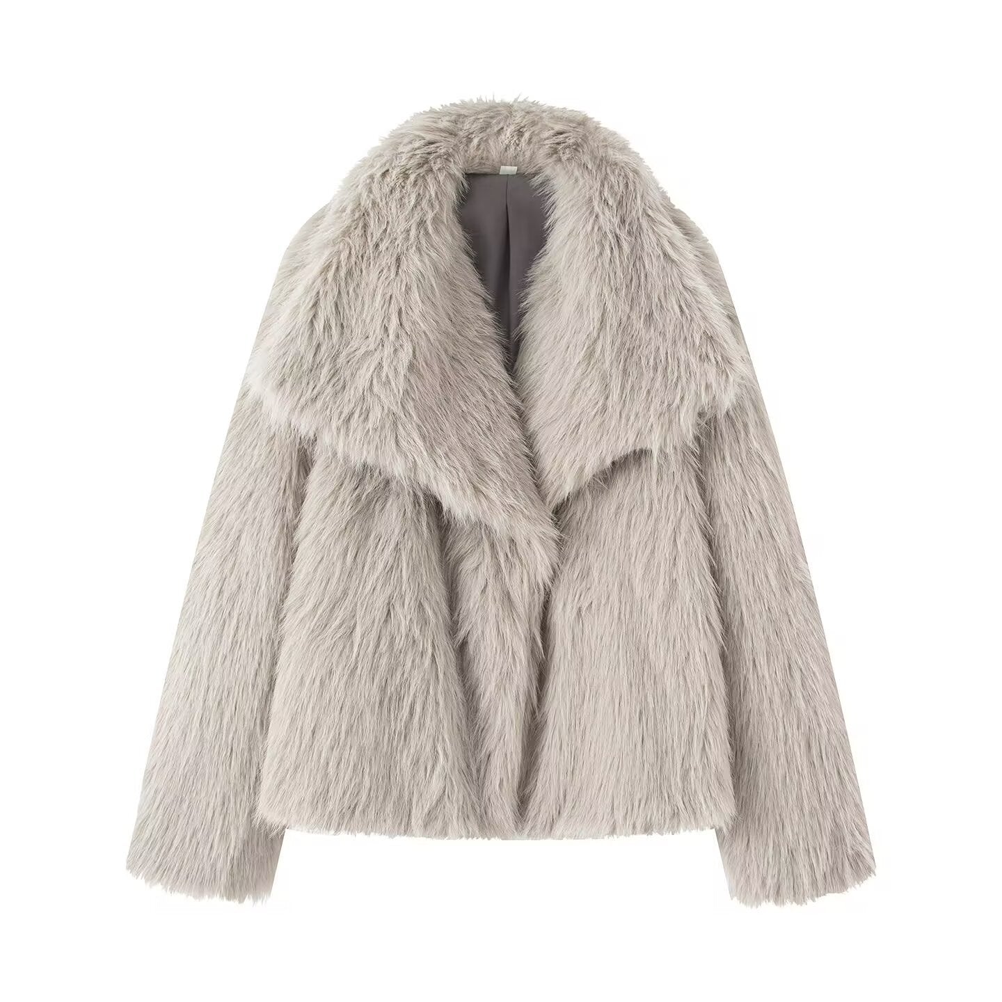 Women's Fashion Casual Imitation Fur Elegant Lapel Coats