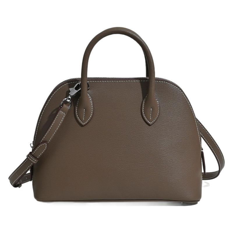 Women's Cowhide Bowling Commuter Genuine Leather Handbags