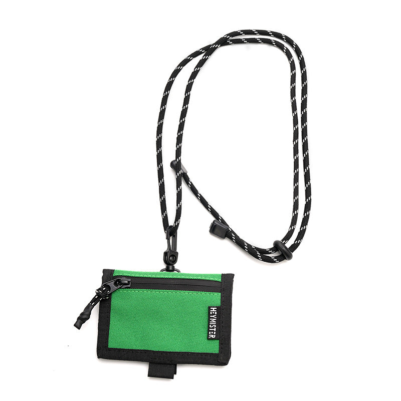 Street Fashion Halter Woven Color Matching Card Holder