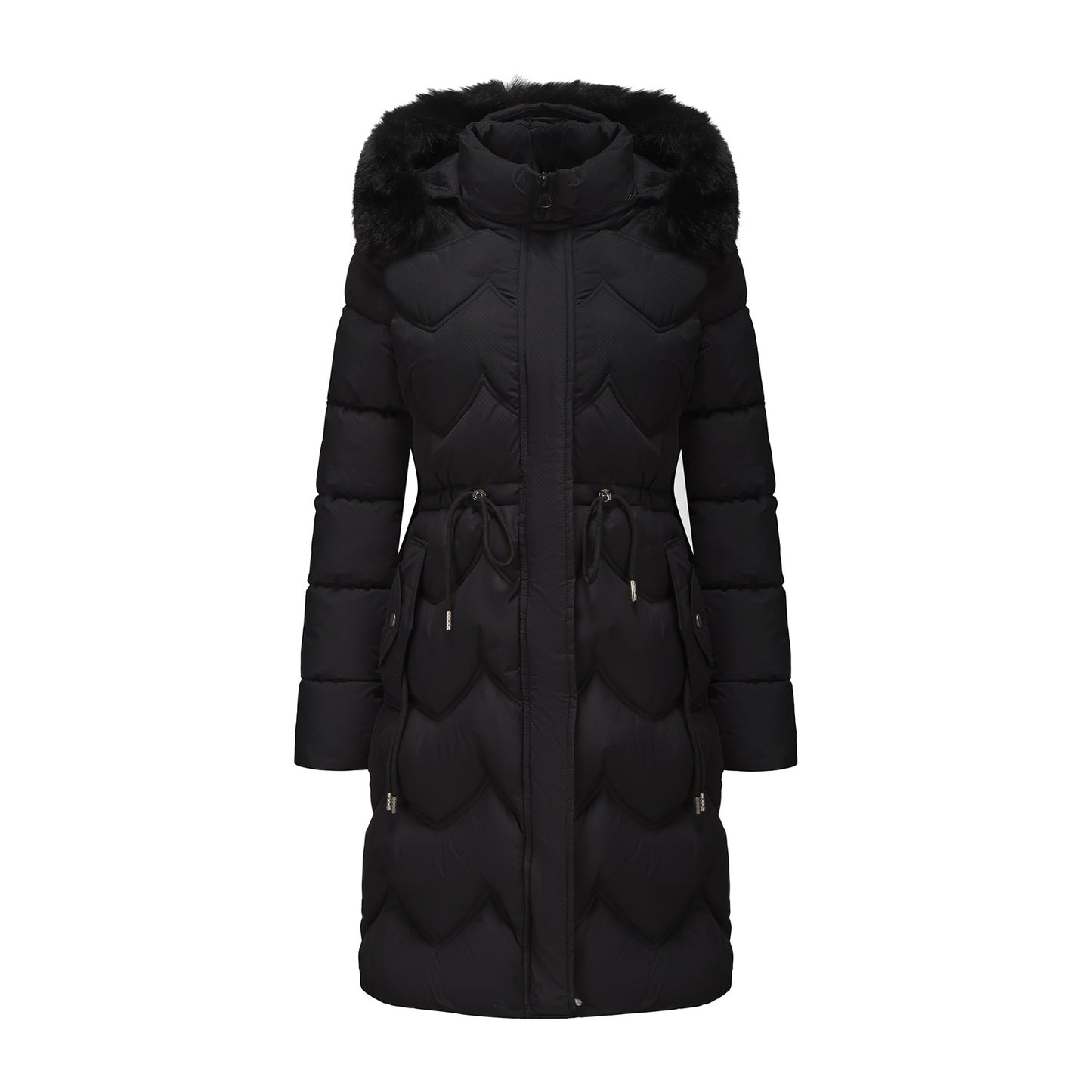 Women's For Winter Big Fur Collar Mid-length Coats