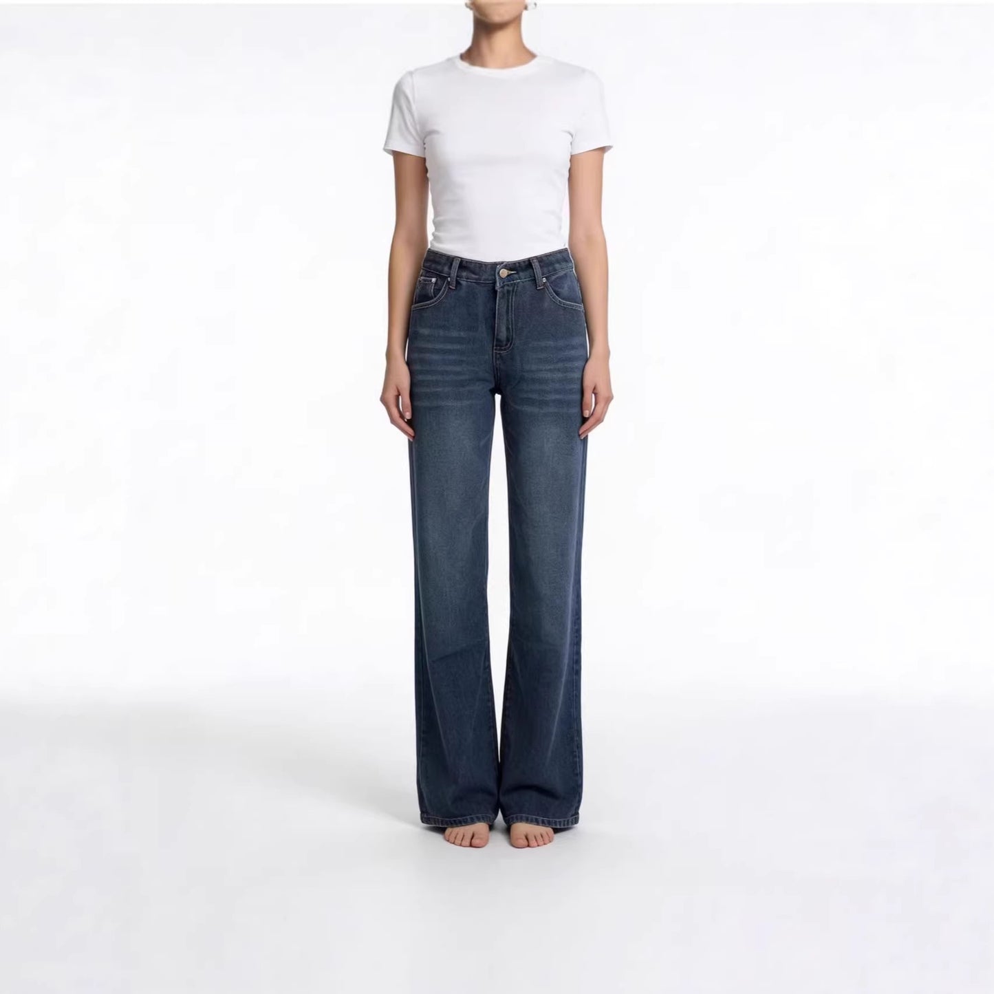 Women's Leg Hot Loose Street Low Waist Retro Jeans