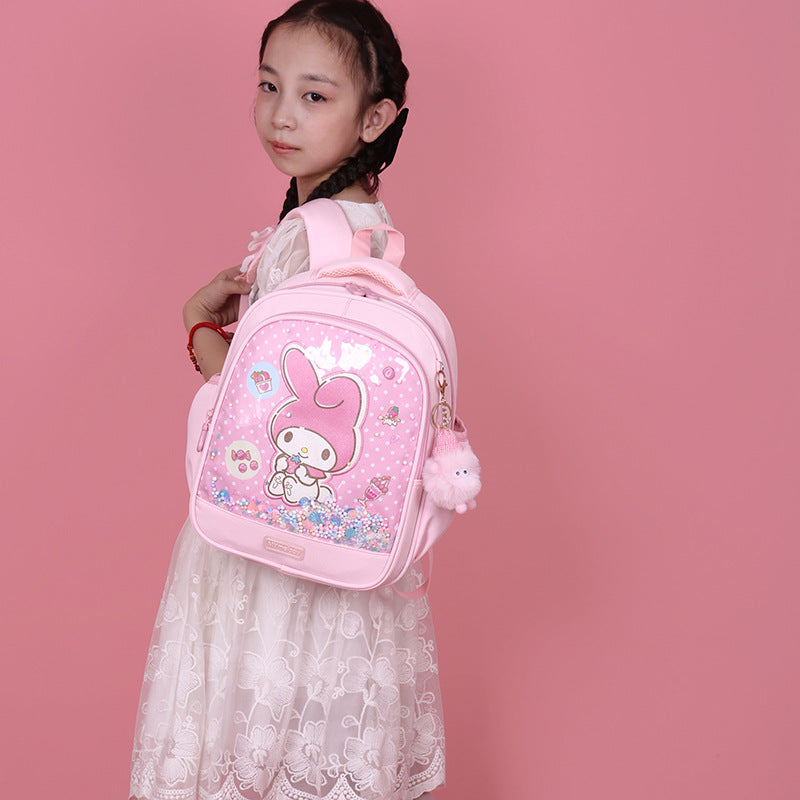 Women's & Children's & Cute Cartoon Lightweight Sequined Quicksand Kindergarten School Bags