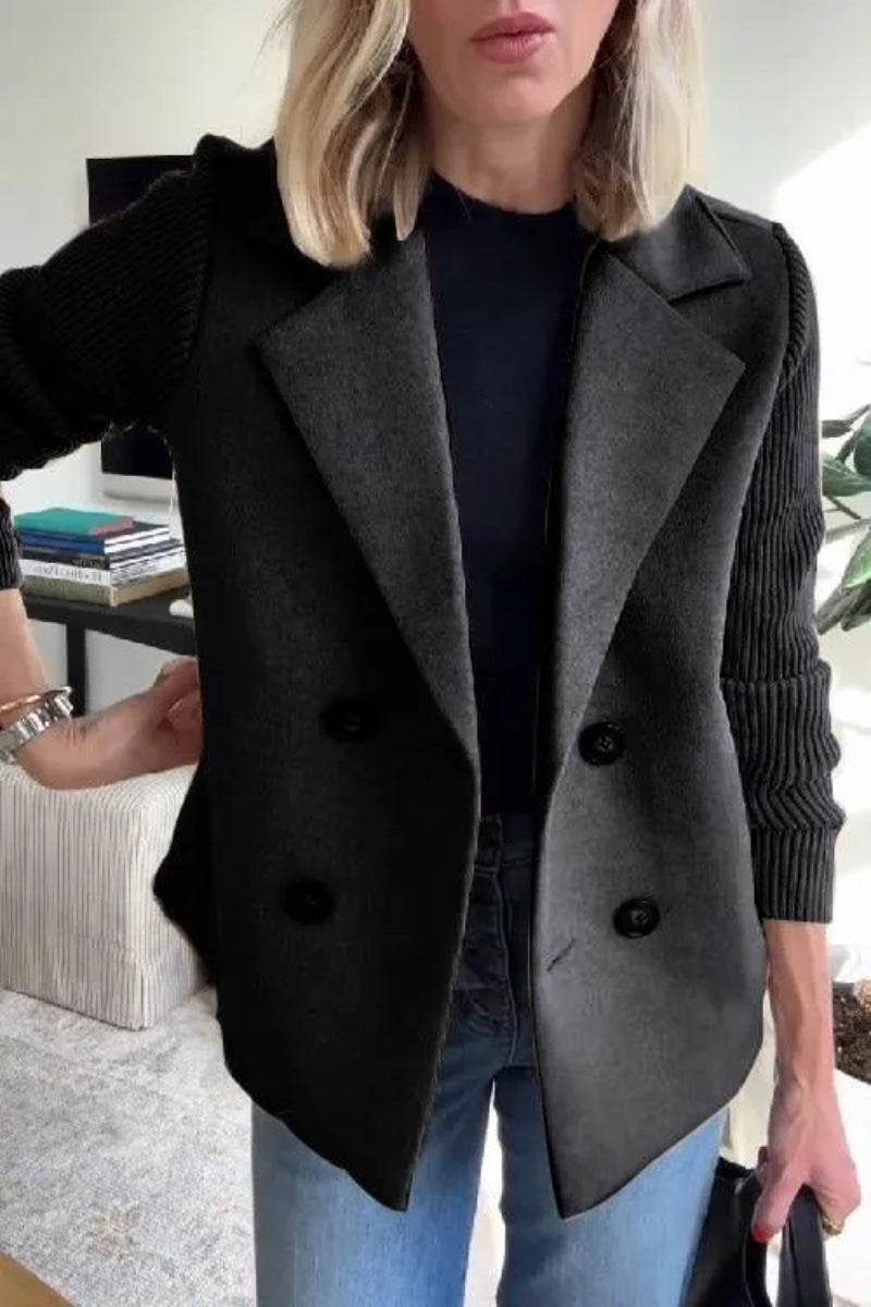 Popular Women's Spring Collar Casual Woolen Tops