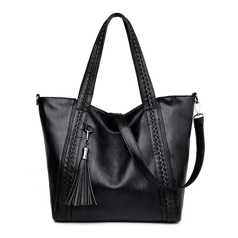 Women's Korean Simple Elegant Woven Mother Handbags