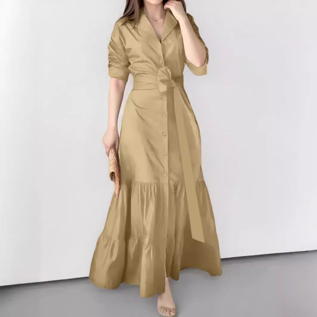 Women's Temperament Bohemian Exotic Vacation Printed Mid-length Dresses