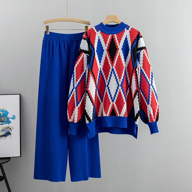 Women's Sports Leisure Stylish Loose Two-piece Set Pants