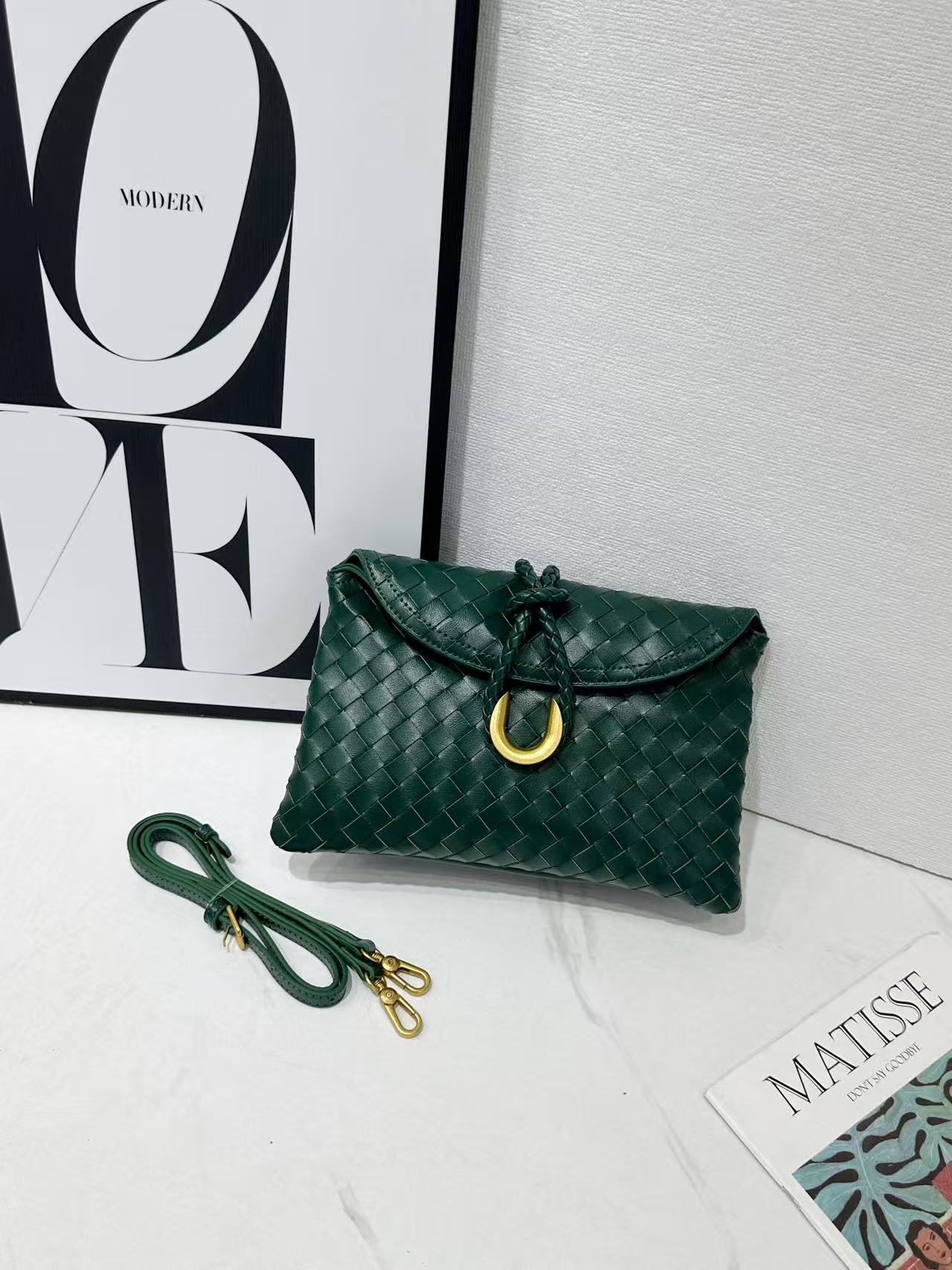 Casual Beautiful Classic Woven Dinner Envelope Small Square Bags