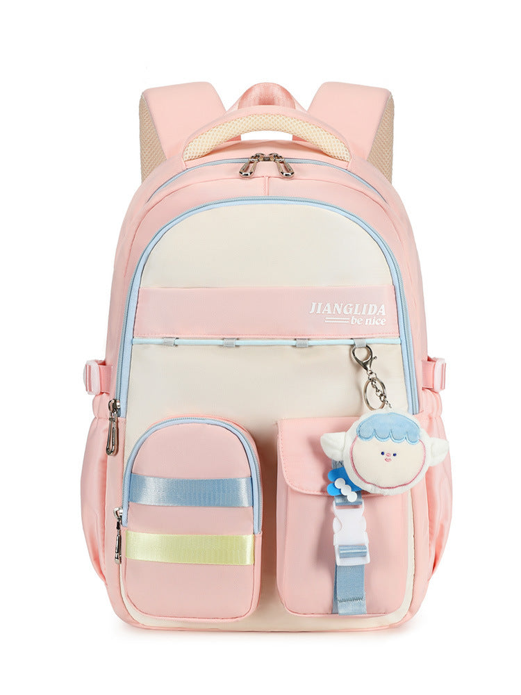 Tuition Korean Style Junior High Color Matching Middle School Students' Schoolbags