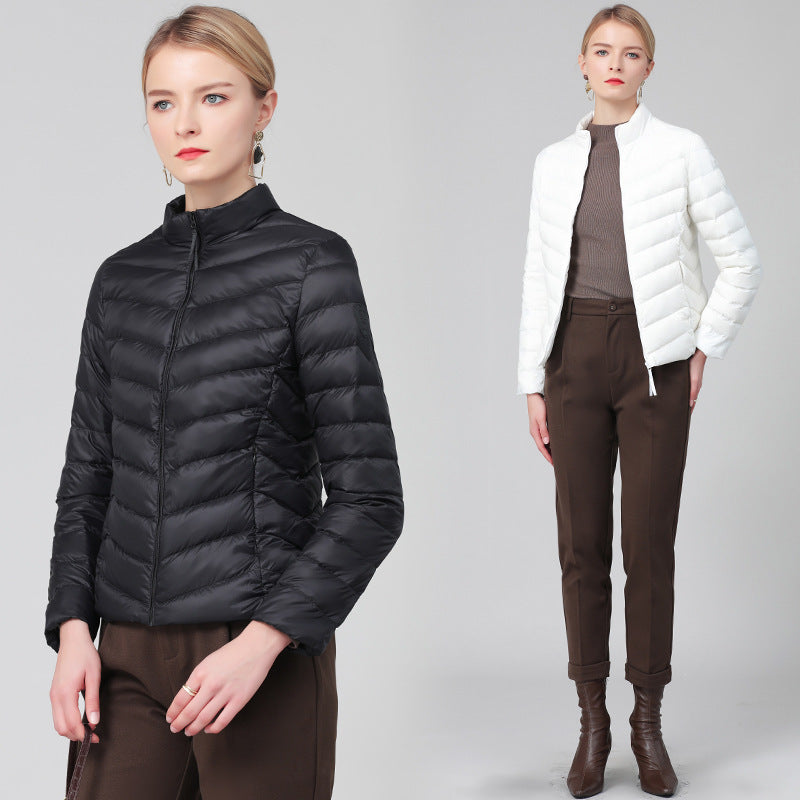 Women's Down Lightweight Slim Fit White Duck Jackets