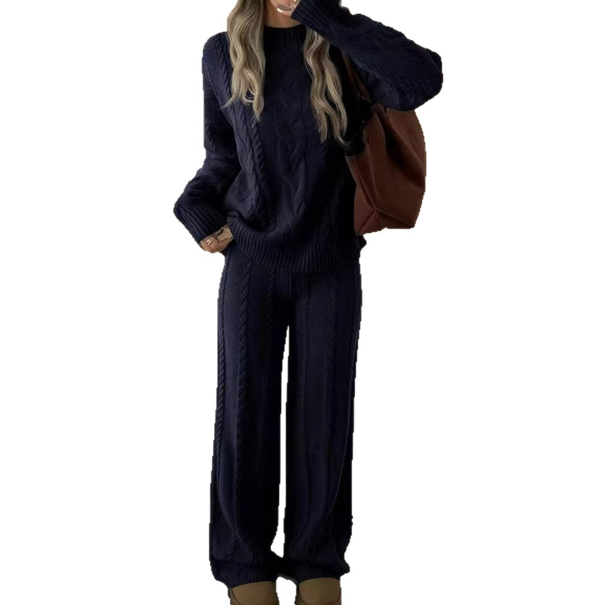 Women's Solid Color Round Neck Long Sleeve Simple 2 Tops
