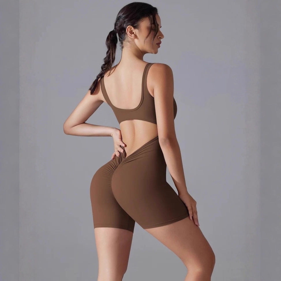 Women's Tight-fitting Solid Color Yoga Clothes Skinny Jumpsuits