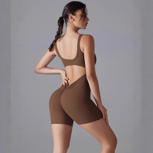Women's Tight-fitting Solid Color Yoga Clothes Skinny Jumpsuits