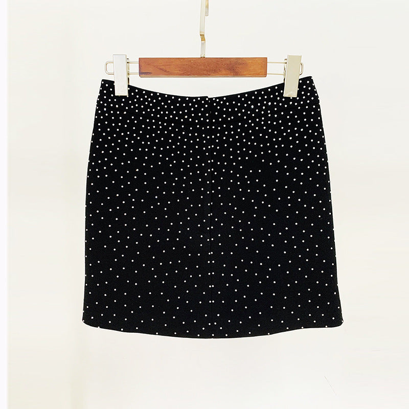 Fashion Rhinestone Slim Fit One Button Small Suit