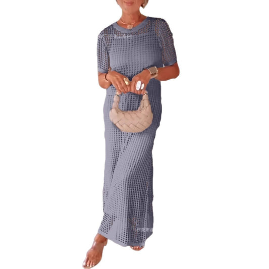 Women's Beautiful Round Neck 5-point Dress Dresses