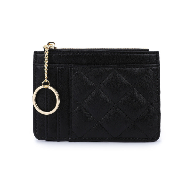 Women's High-grade Classic Style Rhombus Multiple Slots Card Holder