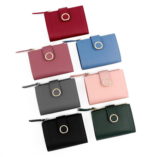 Women's Zipper Single Short Fresh Artistic Ladies Wallets