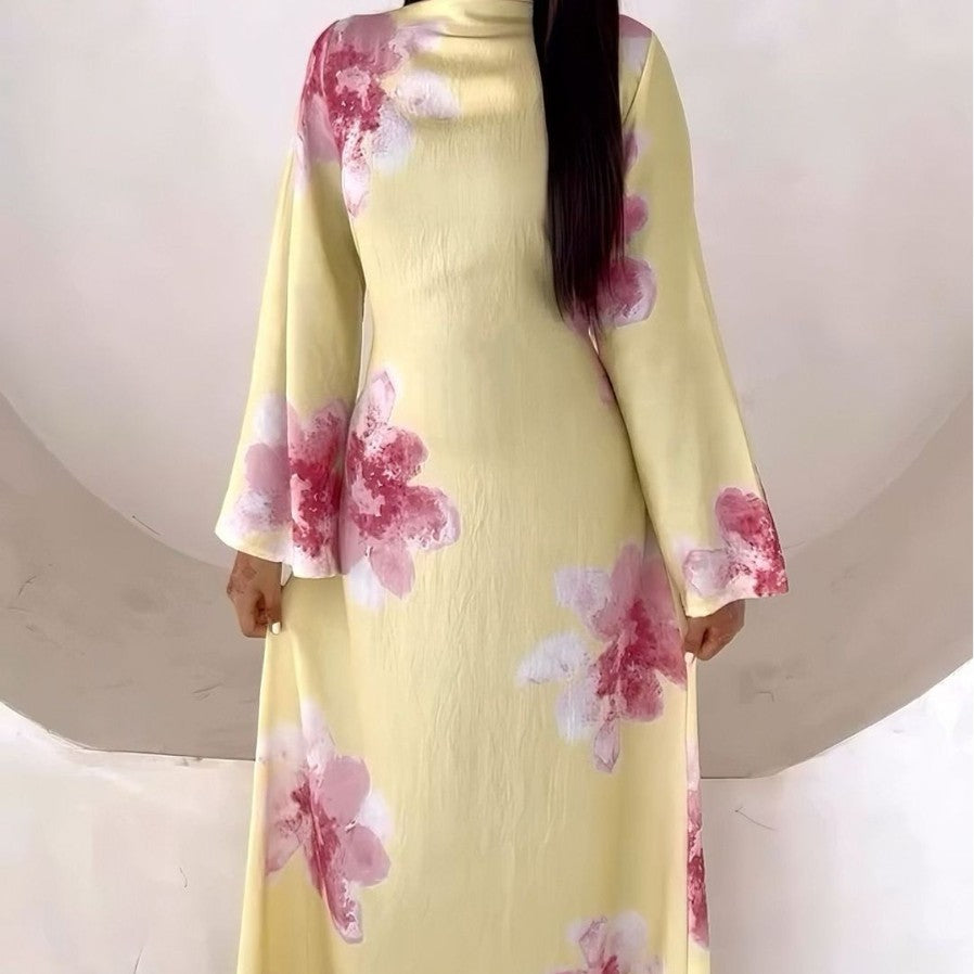 Beautiful Printed Dress Waist Ankle Print Dresses