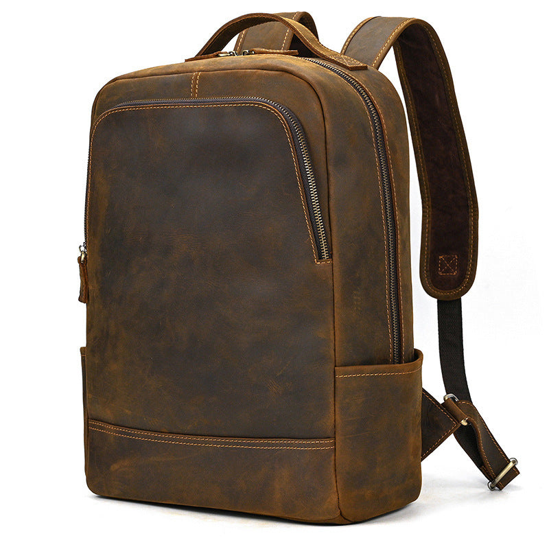 Women's & Men's & Crazy Horse Leather Retro Backpacks