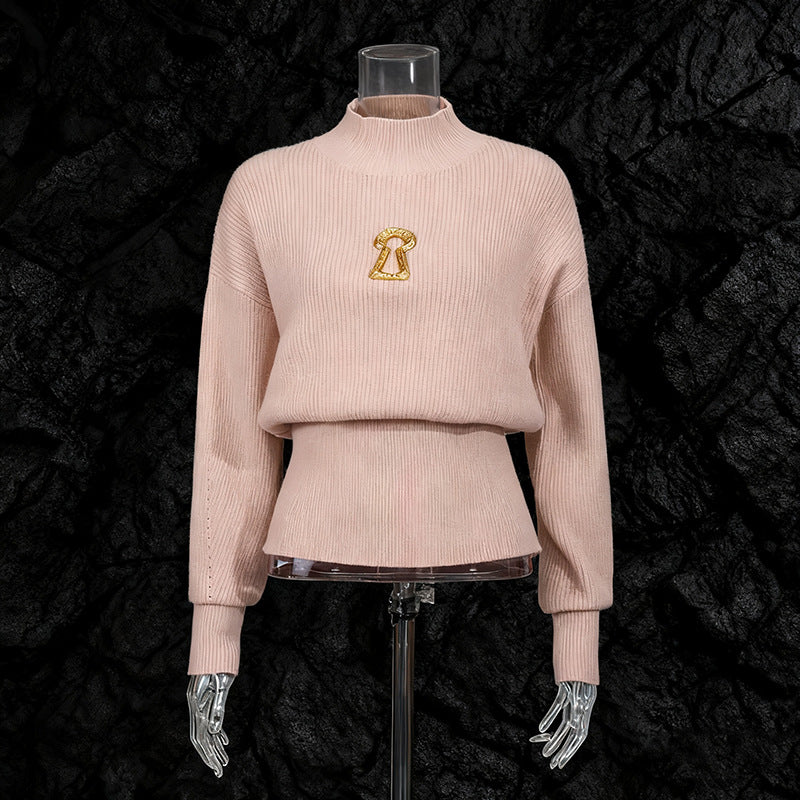 High-grade Pullover Design Metal Hollow Decorative Sweaters