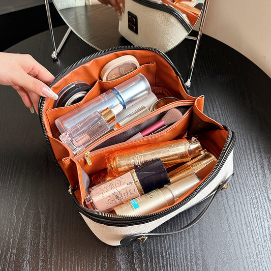 Luxury Canvas Portable Storage Large Capacity High-grade Cosmetic Bags