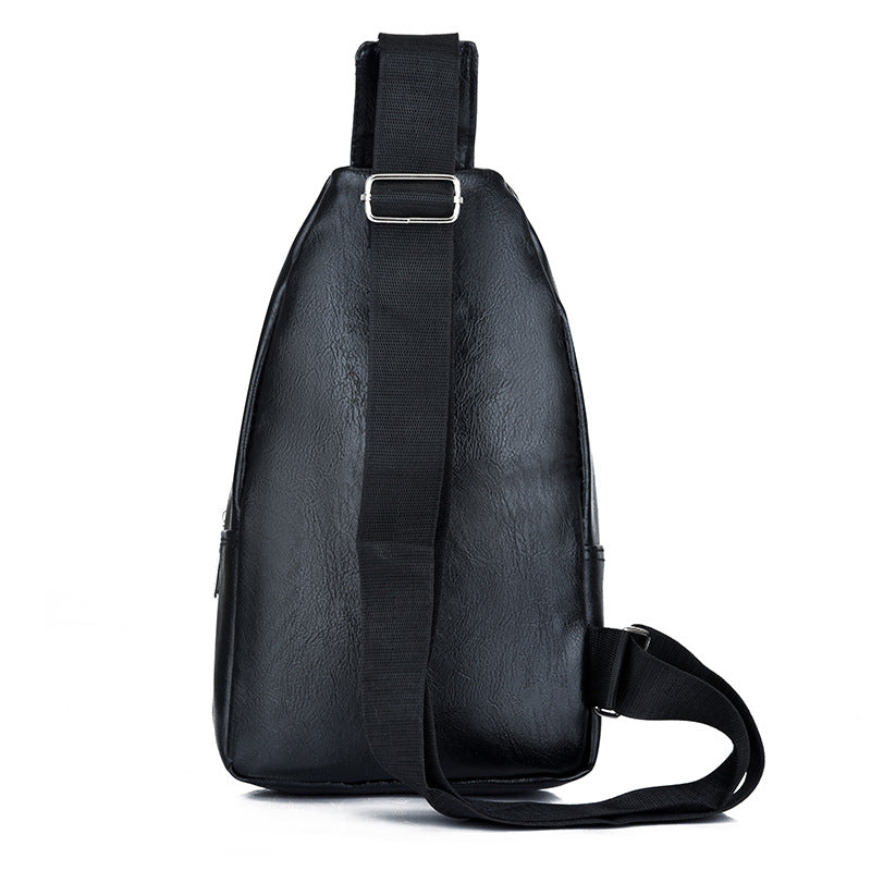 Men's Retro Leather Pattern Soft Simple Fashion Men's Messenger Bags
