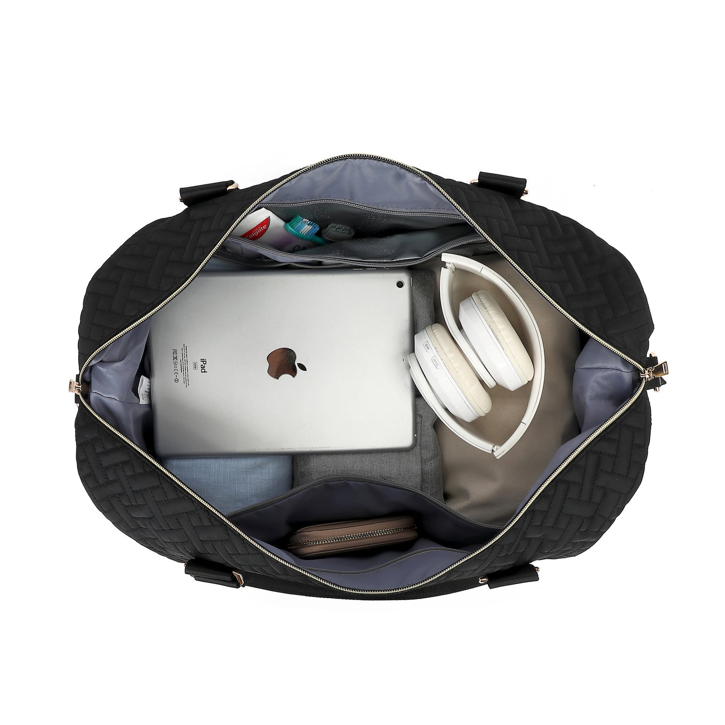 Women's & Men's Hair Fashion Embroidery Thread Rhombus Dry Travel Bags