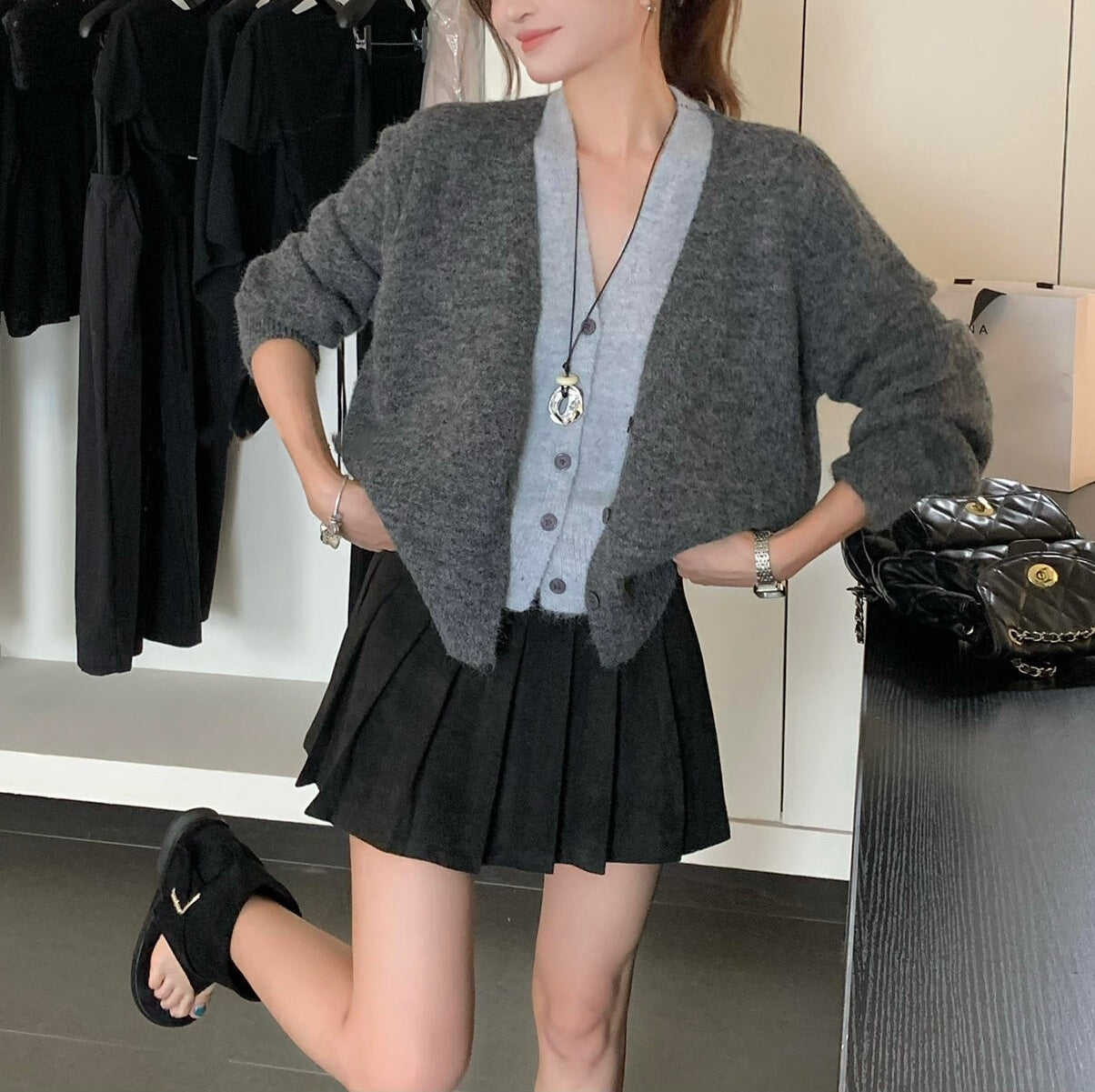 Knitted Female Early Autumn Design Sense Niche Sweaters