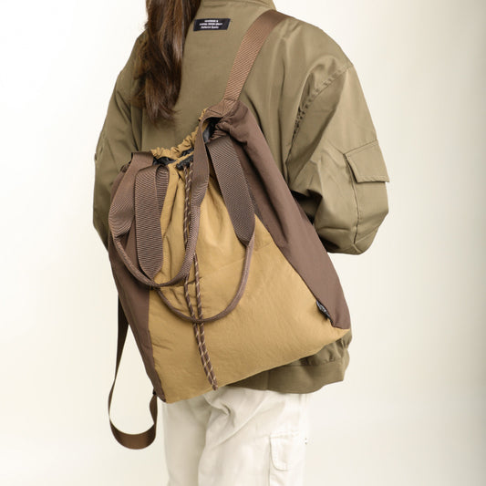 Women's Nylon Contrast Color Yoga Large Capacity Backpacks