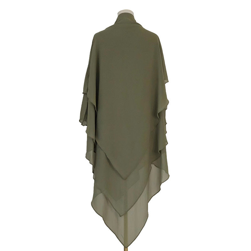 Solid Color Scarf Small Fresh Front Two Layers Dress