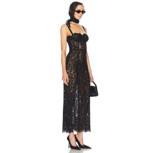 Women's Summer Fashion Suspenders Sexy Lace Slim Dresses