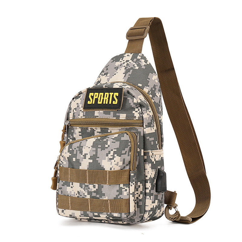 Men's Charming Nylon Cross-country Camouflage Fashion Men's Chest Bags