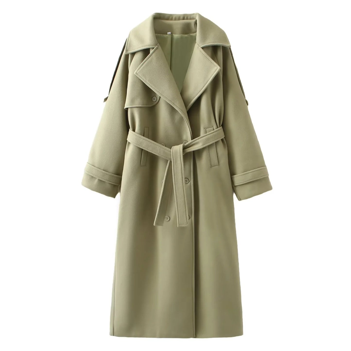 Women's New Trendy Scarf Design Woolen Coats