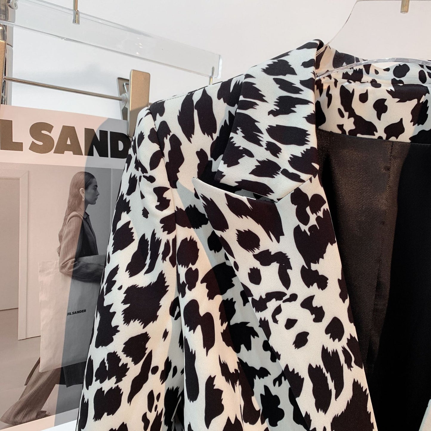 Women's Leopard Print Sexy Woolen Fashion Temperament Coats