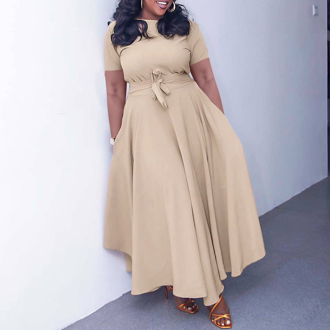 Women's Summer Fashion Temperament Bandage African Dress Dresses