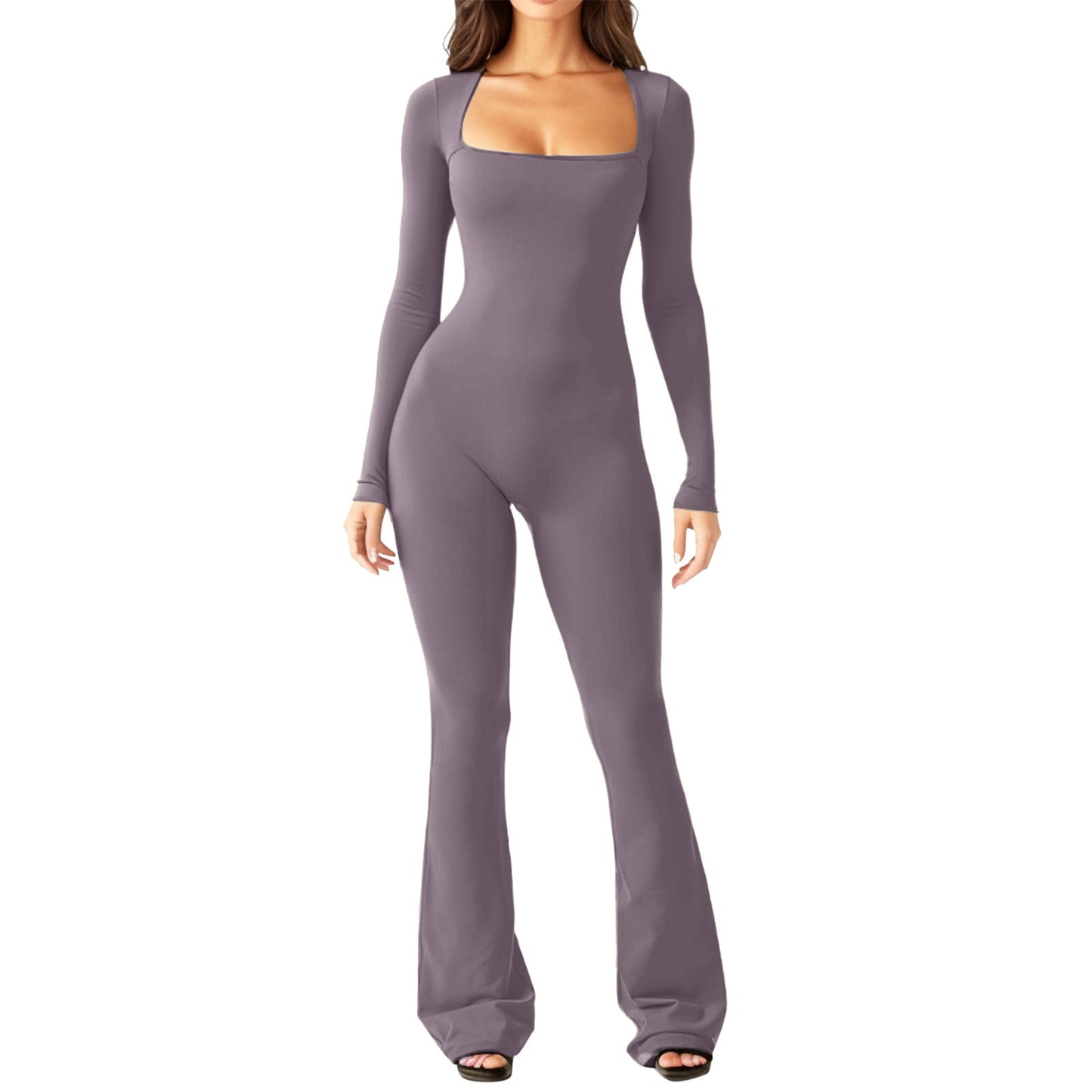 Women's Long Sleeve Girdling Wide Leg High Women's Jumpsuit/clothing